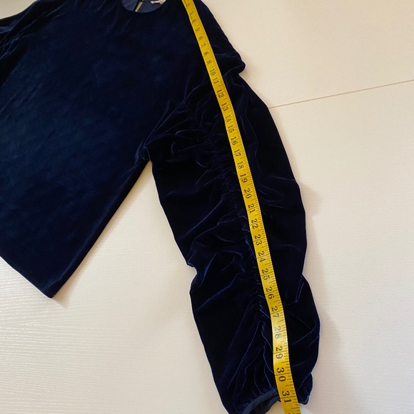 Tularosa Lexi Velvet Top Blouse in Midnight Blue Size Small - Picture 16 of 16